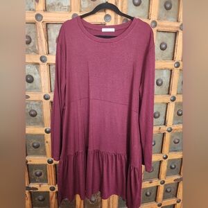 Womens Knit Ruffle bottom dress